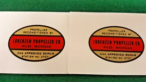 Lorenzen Style 2 Antique Aircraft Propeller Decal - water slide 